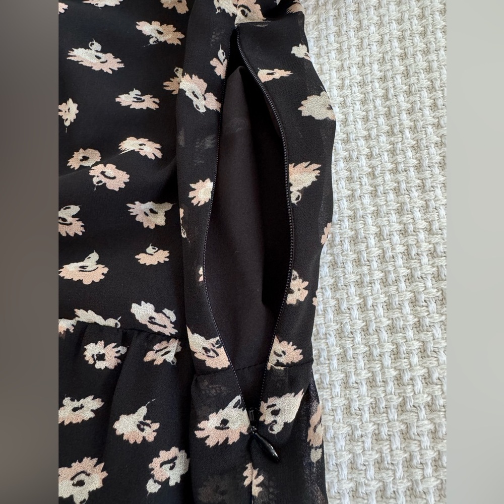 Madewell Mistlight Mockneck Dress in Seattle Floral Black Size S - Picture 12 of 16